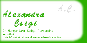 alexandra csigi business card